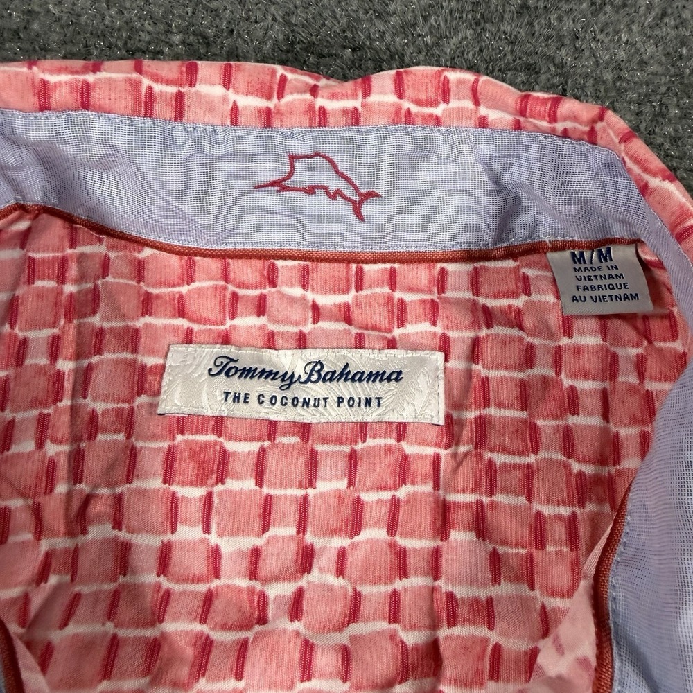 Tommy Bahama Coconut Point Shirt Mens Medium Sandbar Geometric Modal Coolmax - Picture 3 of 7